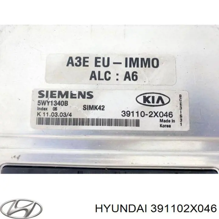  Hyundai/Kia 391102X046 цена, от 119.73 USD