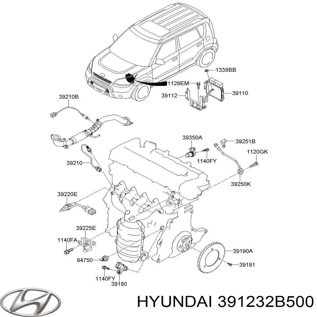  391232B500 Hyundai/Kia
