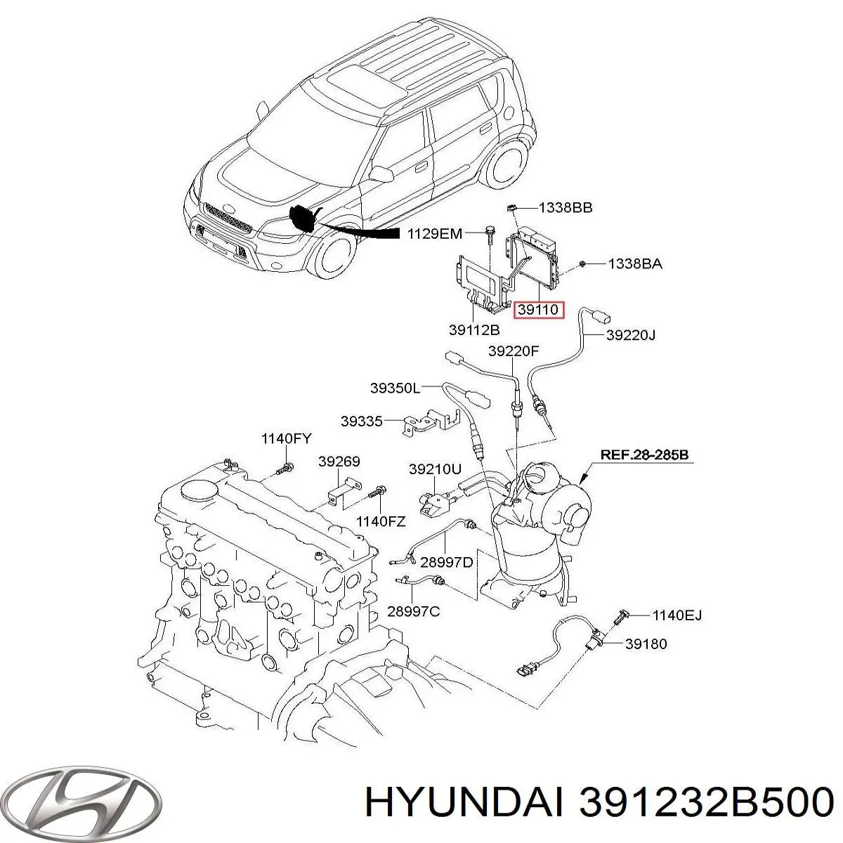 Купить 391232B500 Hyundai/Kia 
