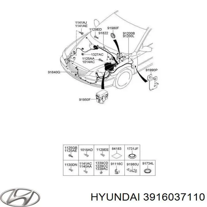 Реле свечей накаливания Hyundai/Kia 3916037110