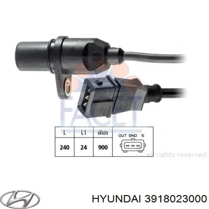 Датчик положения коленчатого вала Hyundai/Kia 3918023000 цена, от 11.01 USD