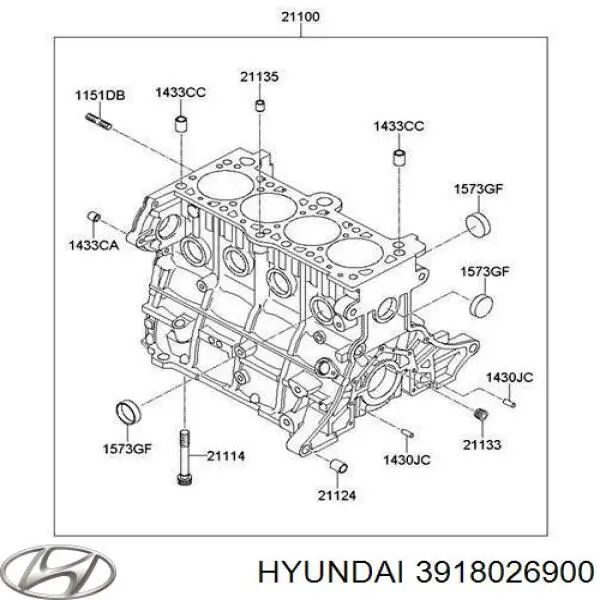 Купить 3918026900 Hyundai/Kia Датчик оборотов коленвала