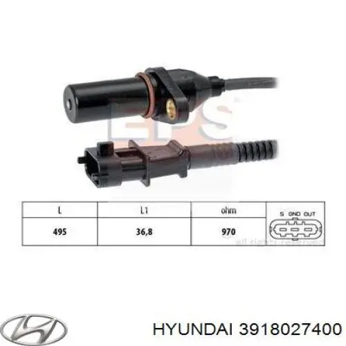Датчик положения коленчатого вала Hyundai/Kia 3918027400 цена, от 27.62 USD