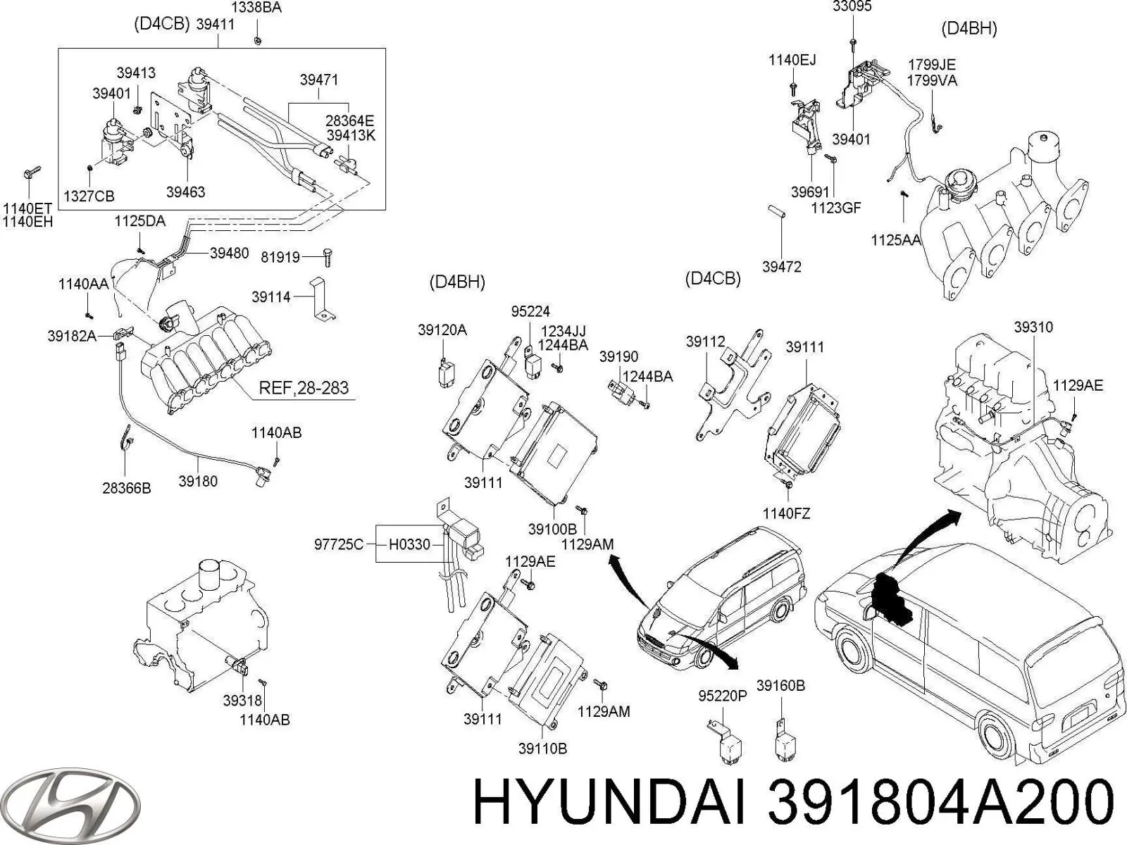 Купить 391804A200 Hyundai/Kia Датчик оборотов коленвала