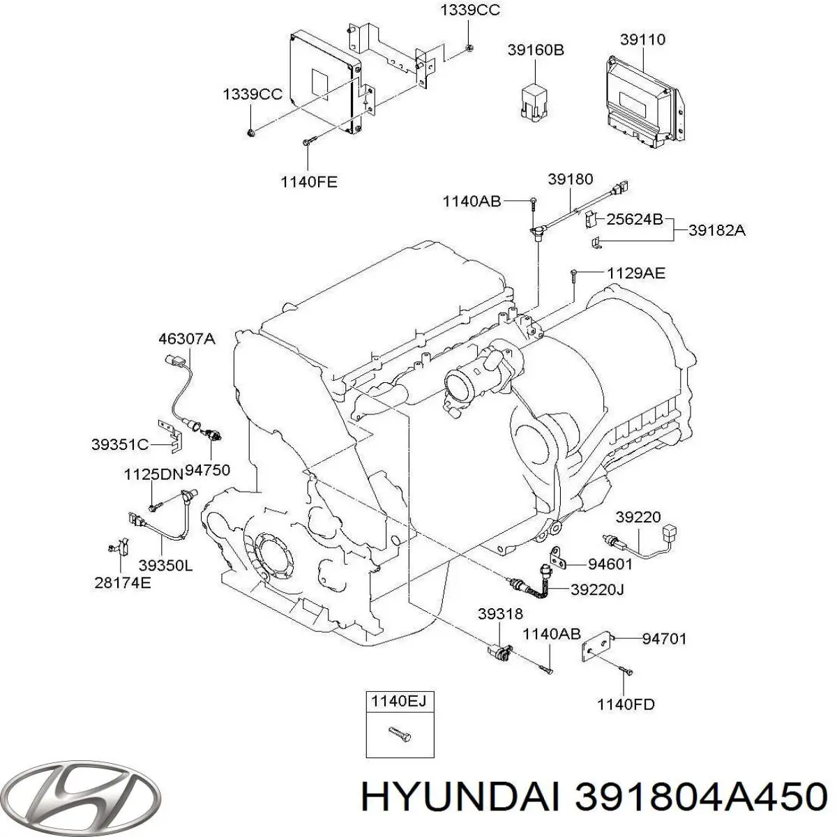 Датчик положения коленчатого вала Hyundai/Kia 391804A450 цена, от 16.92 USD