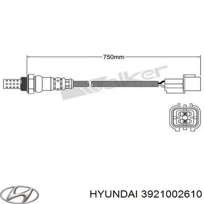Датчик кислорода до катализатора 3921002610 Hyundai/Kia