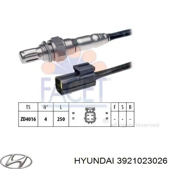 3921023026 Hyundai/Kia лямбда-зонд, датчик кислорода