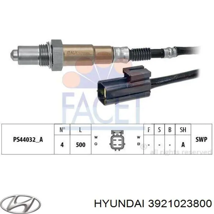 Sonda Lambda 3921023800 Hyundai/Kia