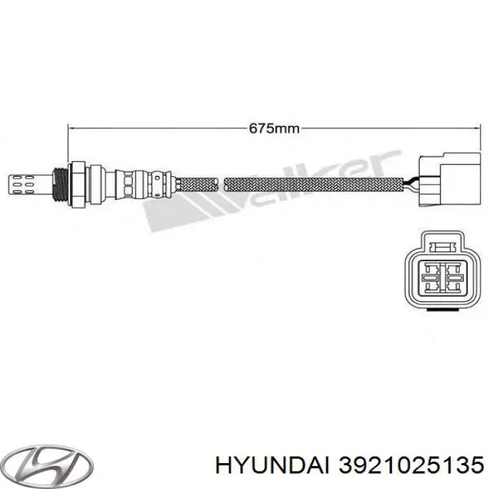 3921025135 Hyundai/Kia лямбда-зонд, датчик кислорода до катализатора