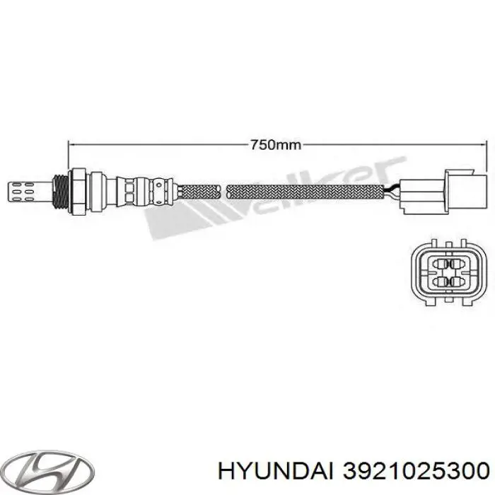 Лямбда зонд, датчик кислорода до катализатора Hyundai/Kia 3921025300