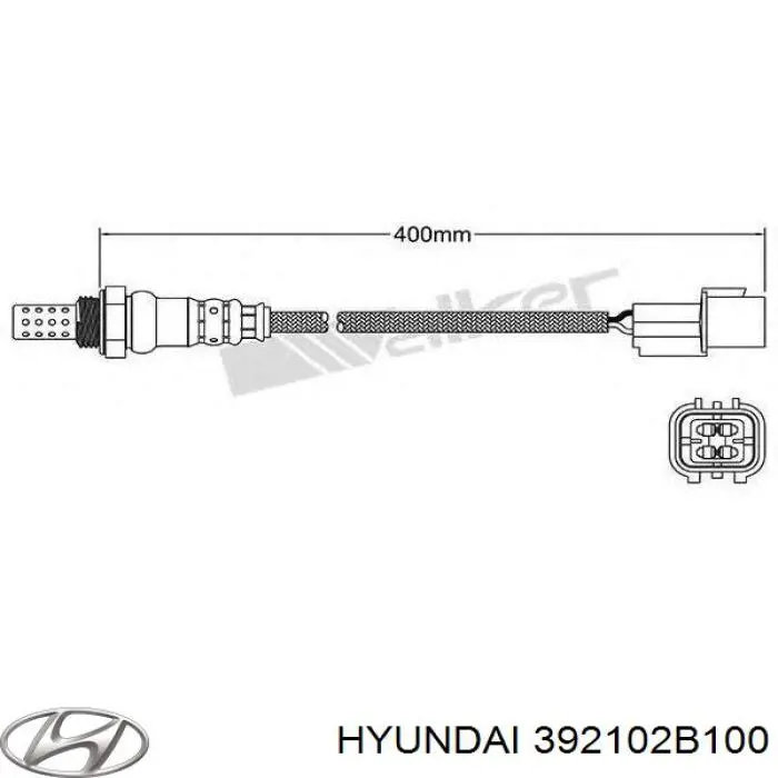 Лямбда зонд, датчик кислорода до катализатора Hyundai/Kia 392102B100