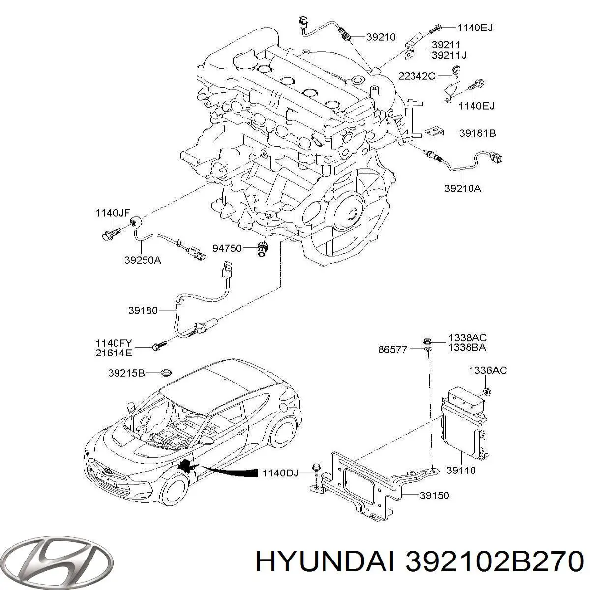  392102B270 Hyundai/Kia