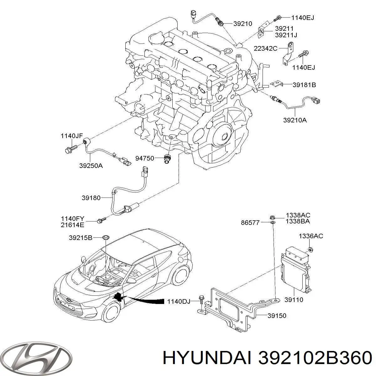  392102B360 Hyundai/Kia