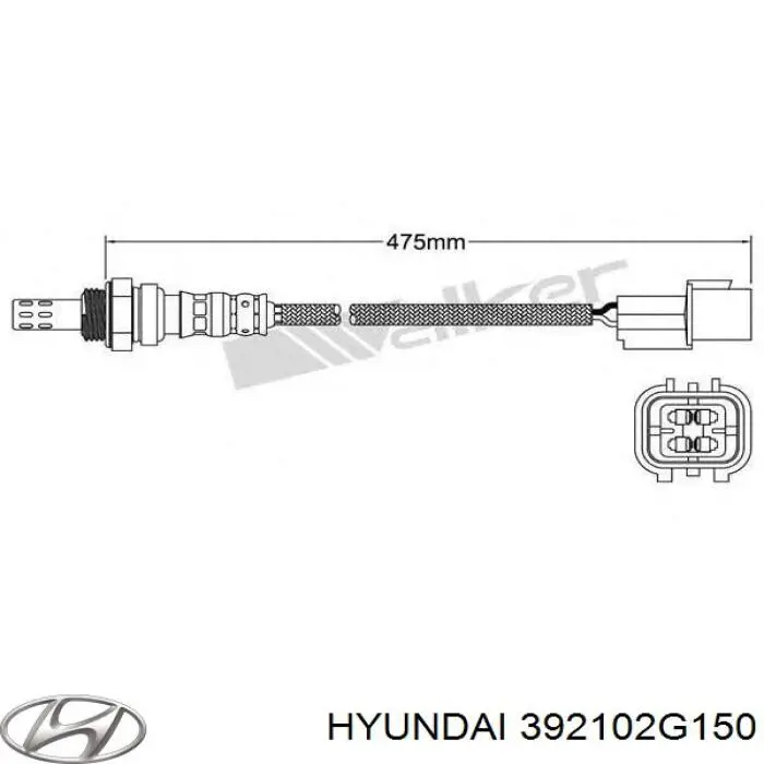 392102G150 Hyundai/Kia лямбда-зонд, датчик кислорода до катализатора