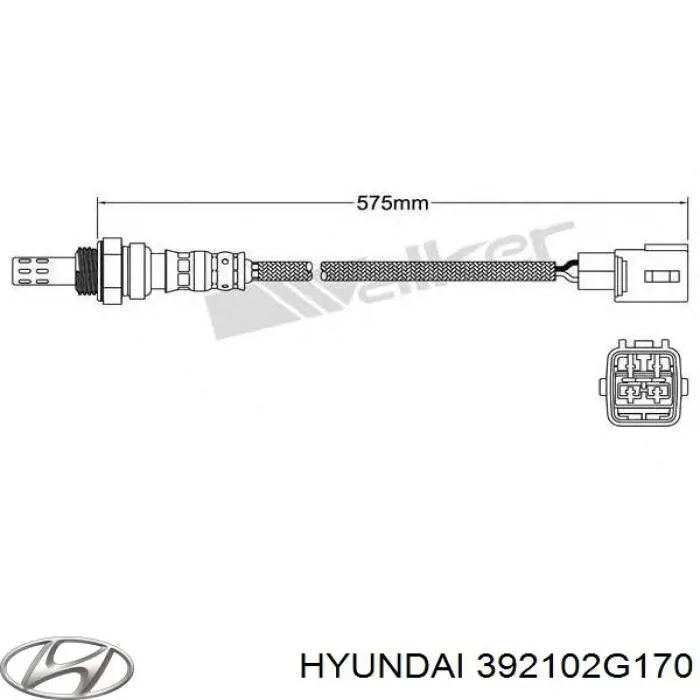 Лямбда-зонд, датчик кислорода до катализатора на Hyundai Sonata YF