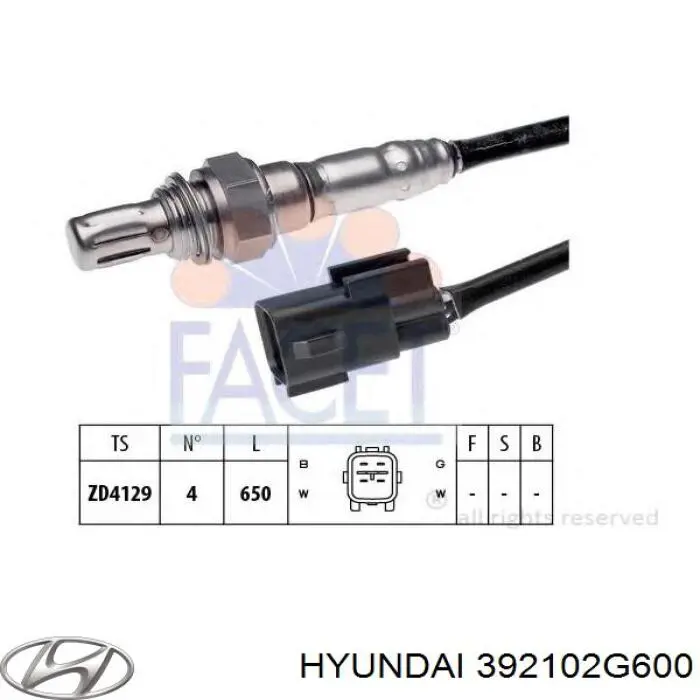 Лямбда зонд, датчик кислорода до катализатора Hyundai/Kia 392102G600