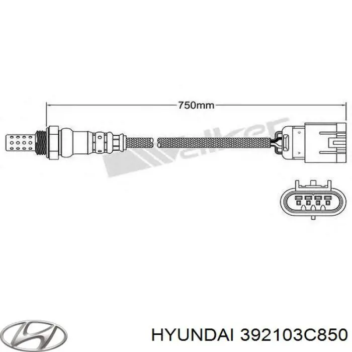 Датчик кислорода до катализатора 392103C850 Hyundai/Kia