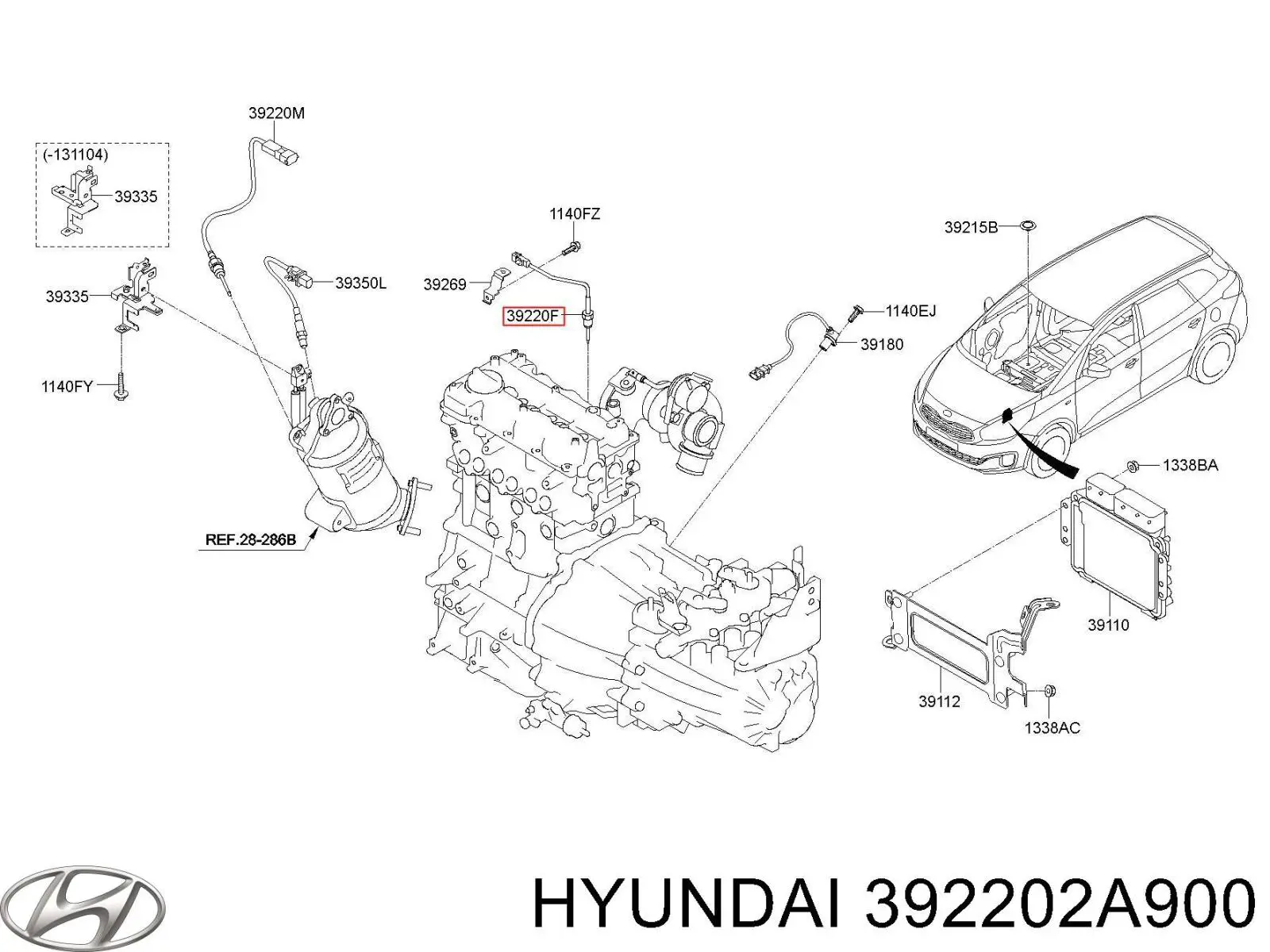  Hyundai/Kia 392202A900 цена, от 121.47 USD