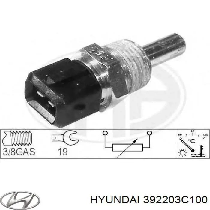 Датчик температуры масла двигателя 392203C100 Hyundai/Kia