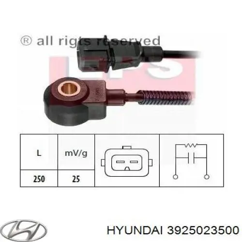 3925023500 Hyundai/Kia Sensor de detonação