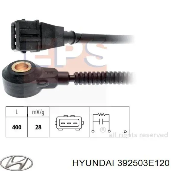 Датчик детонации Hyundai/Kia 392503E120