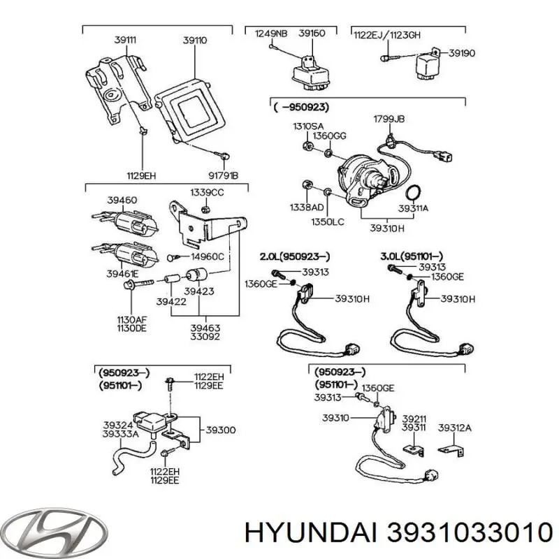 3931033010 Hyundai/Kia датчик коленвала