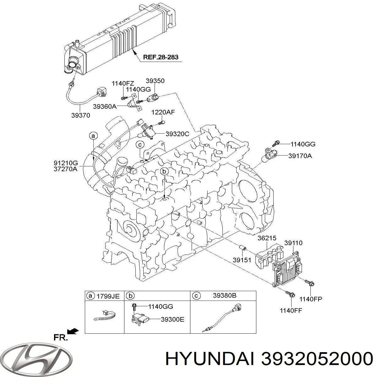 3932052000 Hyundai/Kia Датчик расхода воздуха