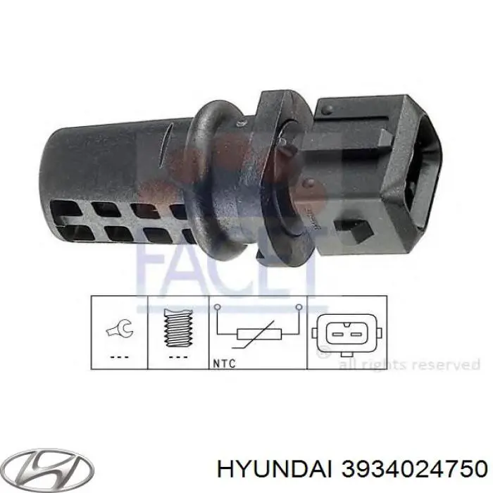 3934024750 Hyundai/Kia датчик температуры воздушной смеси