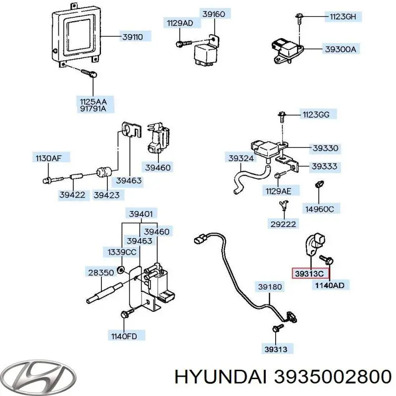 3935002800 Hyundai/Kia Датчик распределительного вала