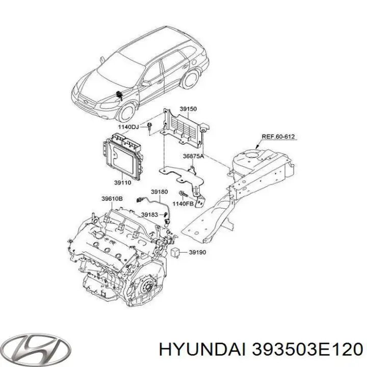 393503E120 Hyundai/Kia датчик положения распредвала