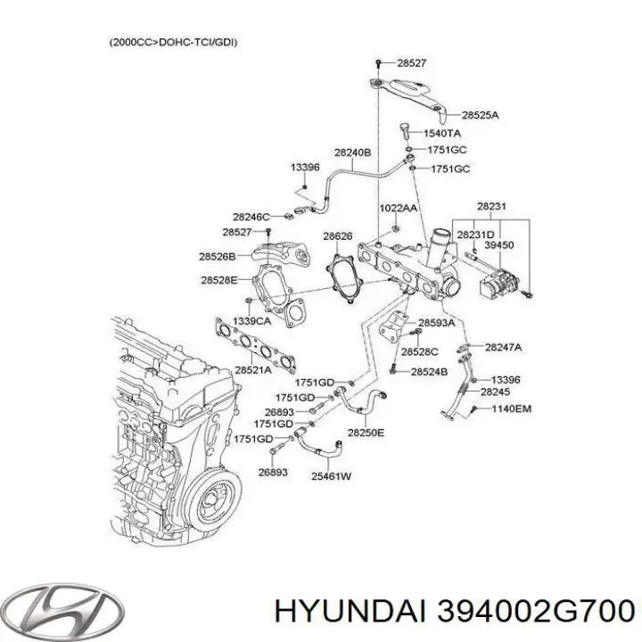Купить 394002G700 Hyundai/Kia Соленоид автоматической коробки передач
