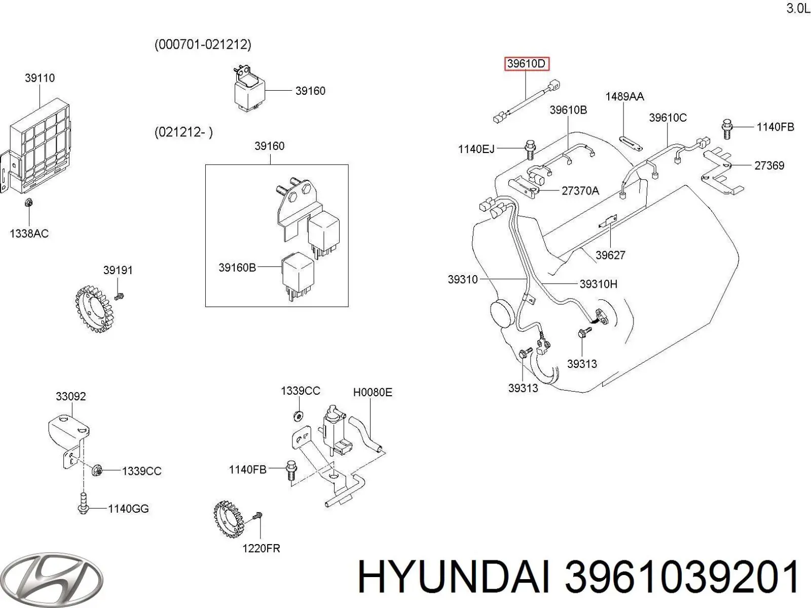  3961039201 Hyundai/Kia