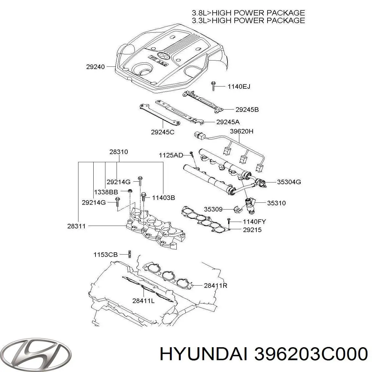  Hyundai/Kia 396203C000 цена, от 95.02 USD