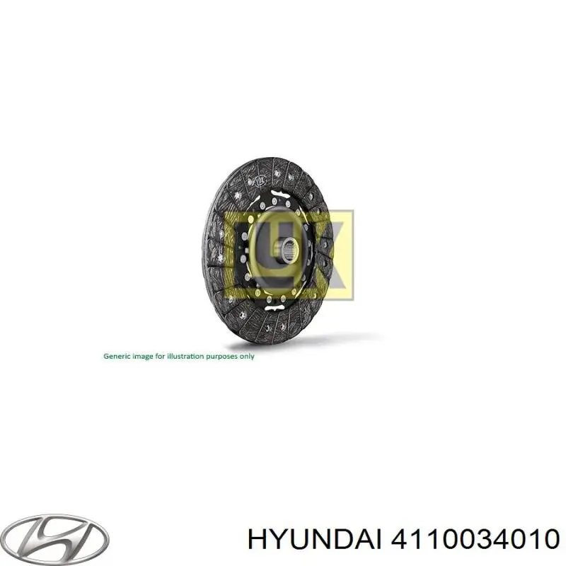 4110034010 Hyundai/Kia Диск сцепления ведомый