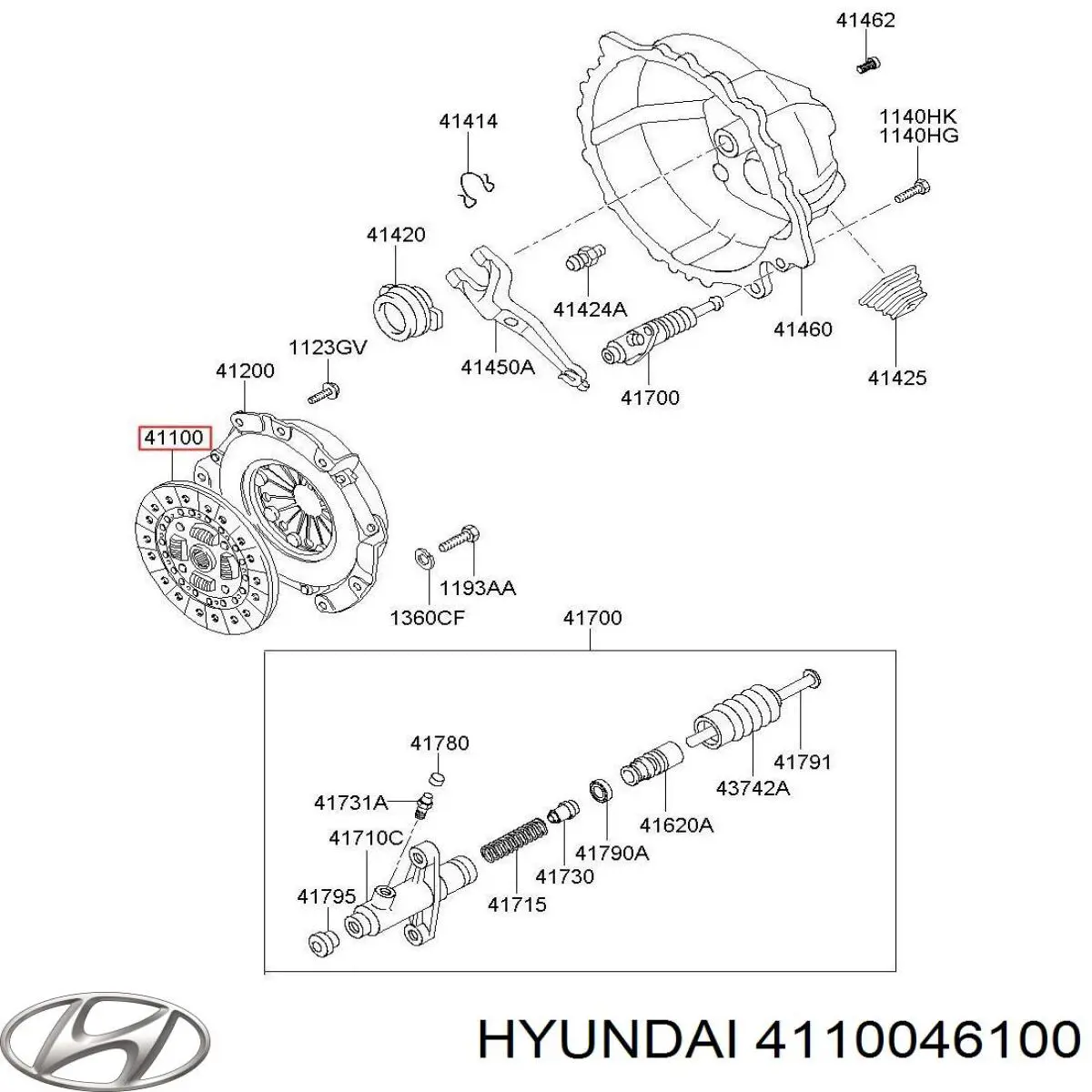 4110045100 Hyundai/Kia disco de embraiagem