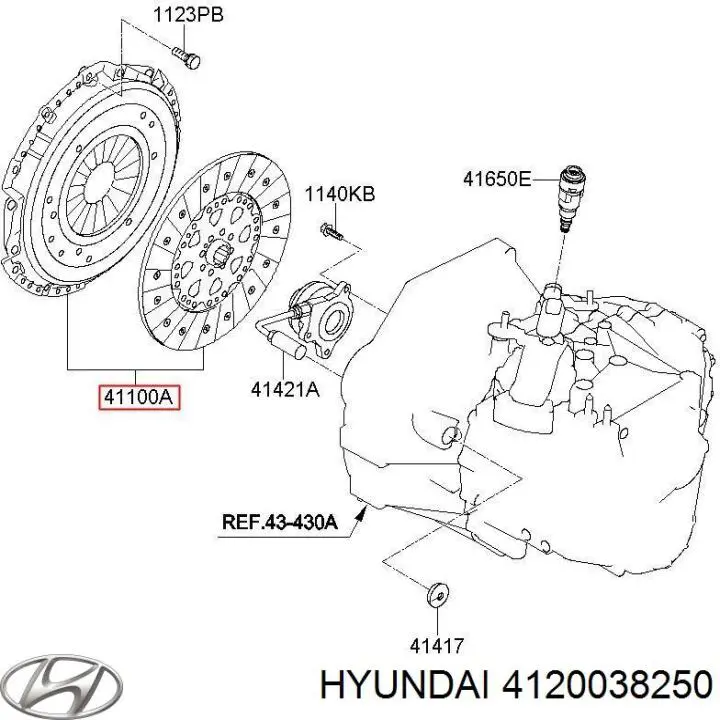 Сцепление 4120038250 Hyundai/Kia