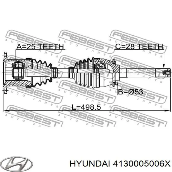  4130005006X Hyundai/Kia