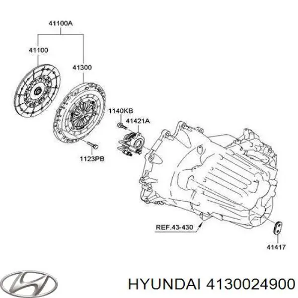 4130024900 Hyundai/Kia корзина сцепления