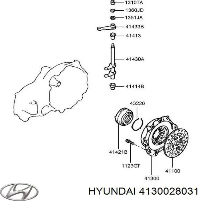 Корзина зчеплення 4130028031 Hyundai/Kia