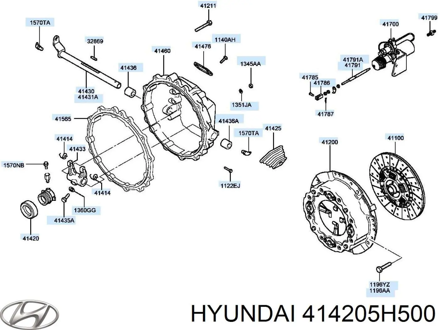 414205H500 Hyundai/Kia подшипник сцепления выжимной