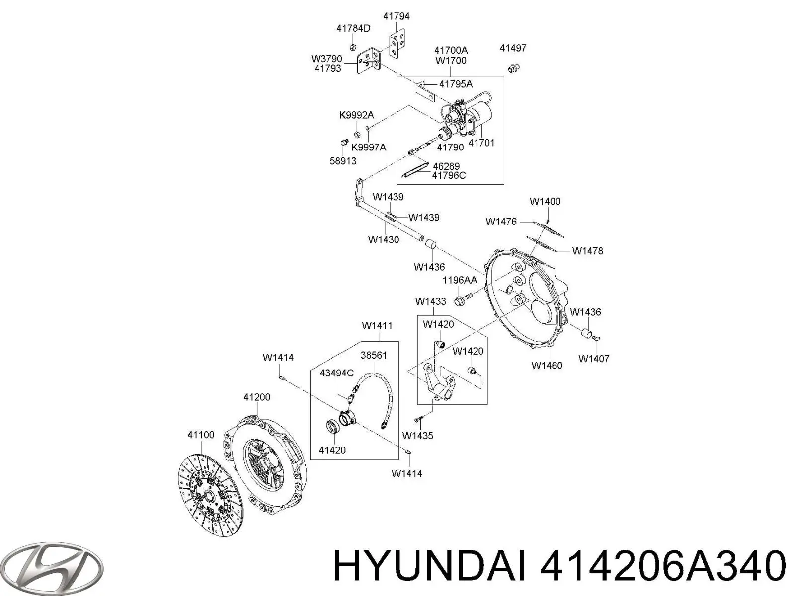  Hyundai/Kia 414206A340 цена, от 7.68 USD