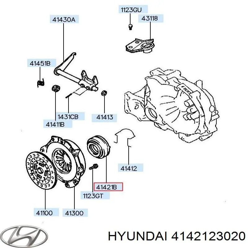 Выжимной подшипник 4142123020 Hyundai/Kia