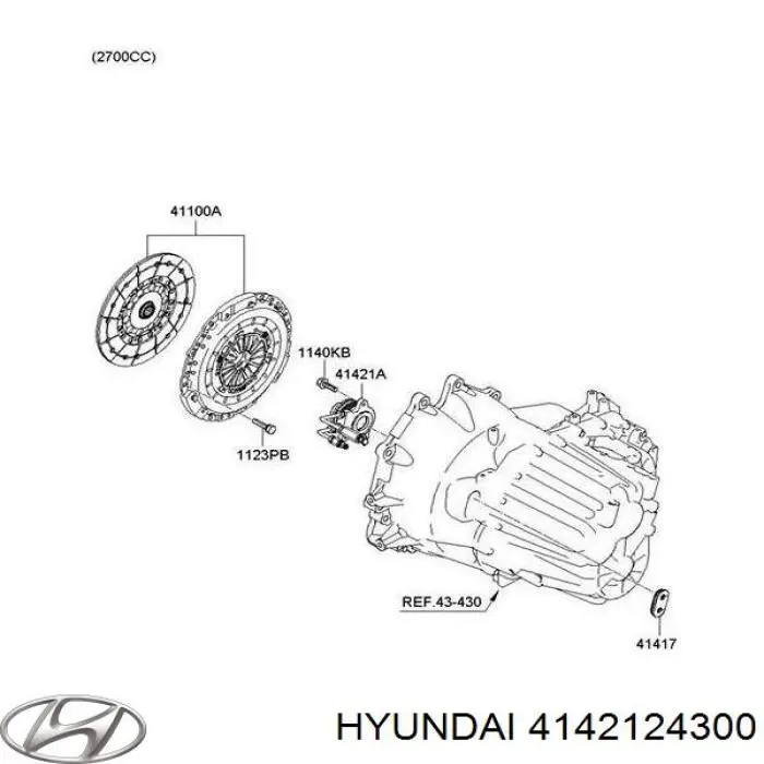 Купить 4142124300 Hyundai/Kia Цилиндр сцепления в сборе с выжимным подшипником