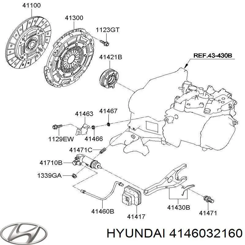 Купить 4146032160 Hyundai/Kia Шланг сцепления
