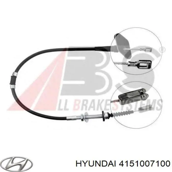 4151007100 Hyundai/Kia Трос сцепления