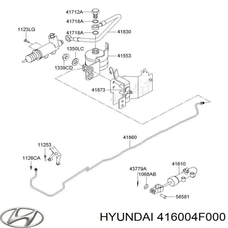 Купить 416004F000 Hyundai/Kia Главный цилиндр сцепления