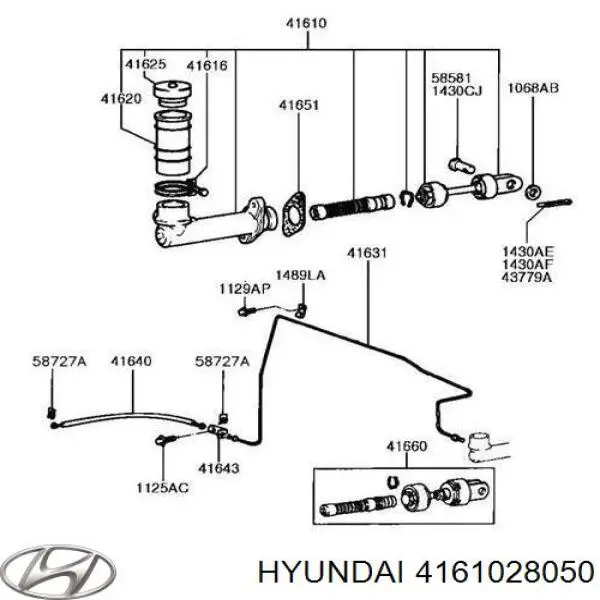 4161028050 Hyundai/Kia главный цилиндр сцепления