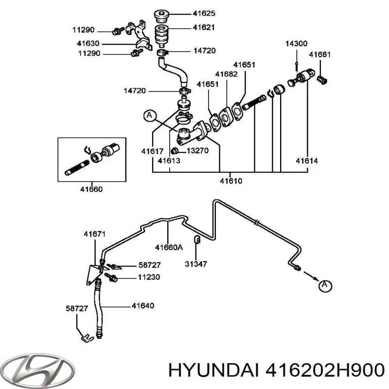 Купить 416202H900 Hyundai/Kia Бачок главного цилиндра сцепления