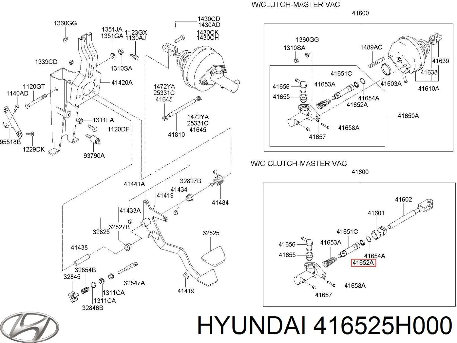  416525H000 Hyundai/Kia