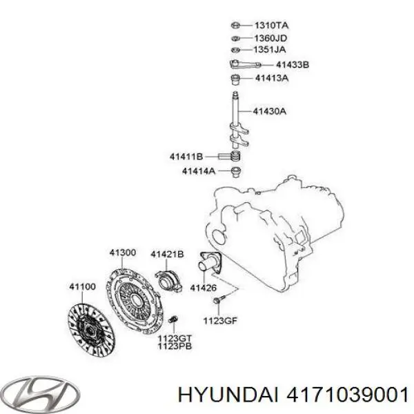 Рабочий цилиндр сцепления 4171039001 Hyundai/Kia